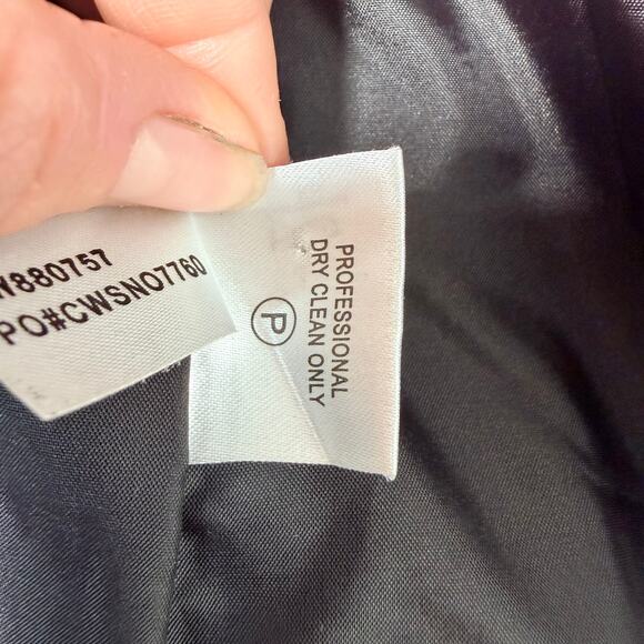 Calvin Klein Women's Black Warm Winter Wool Blend Pea Coat Button Up Size 6 - Picture 9 of 11